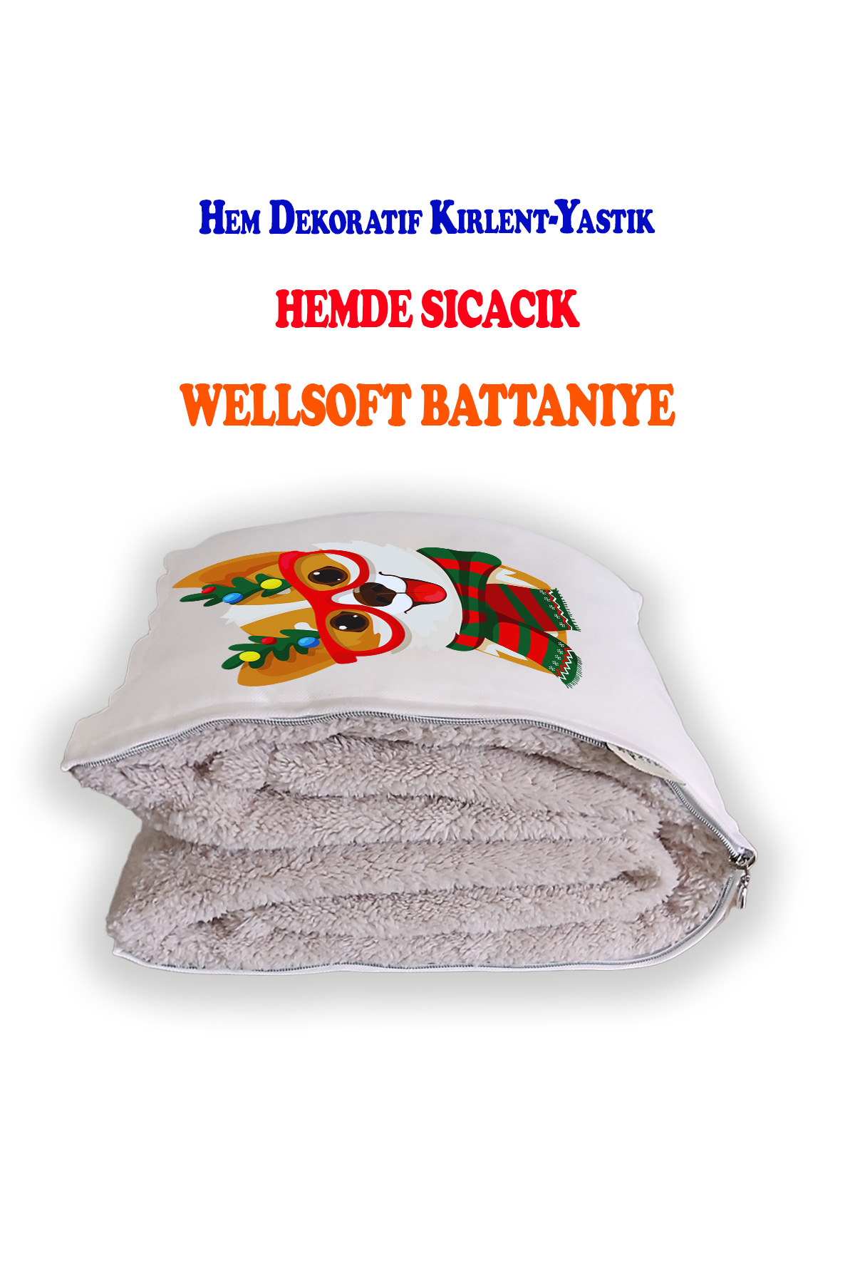 Atkılı%20Köpek%20Baskılı%20Dekoratif%20Yastık%20Kırlent%20Opsiyonel%20Battaniye%202%20in%201