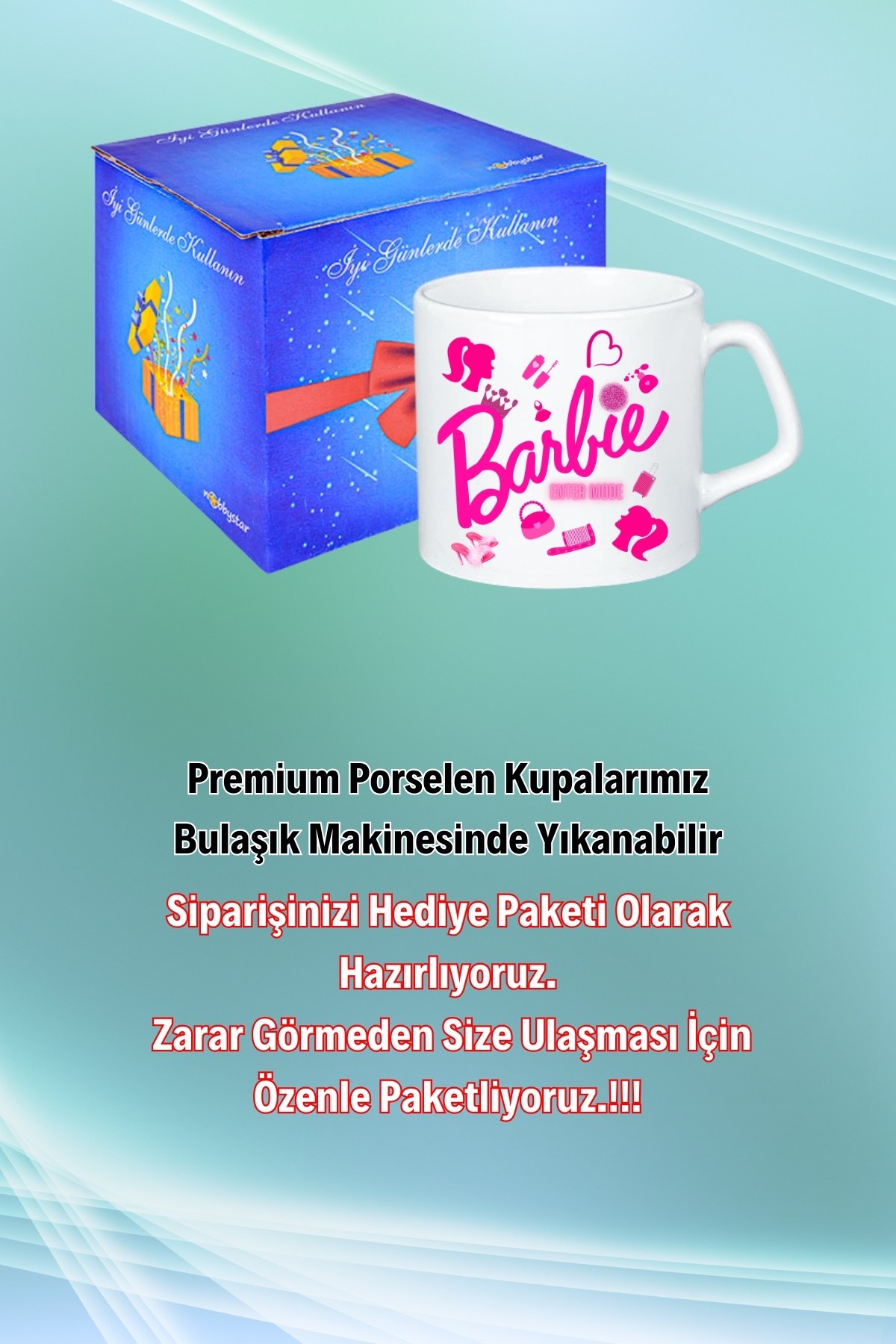 Barbie%20Enter%20Mode%20Baskılı%20Afilli%20Kupa%20Bardak%20Çay%20Kahve%20Fincanı