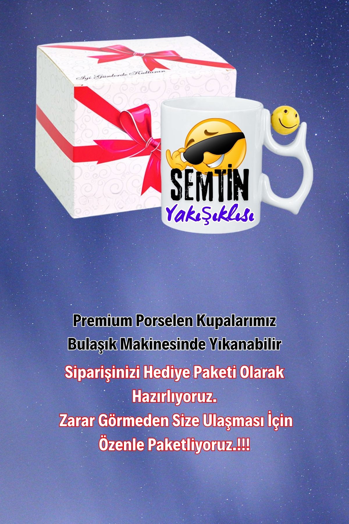 Semtin%20Yakışıklısı%20Baskılı%20Smile%20Emoji%20Toplu%20Kupa%20Bardak%20Çay%20Kahve%20Fincanı