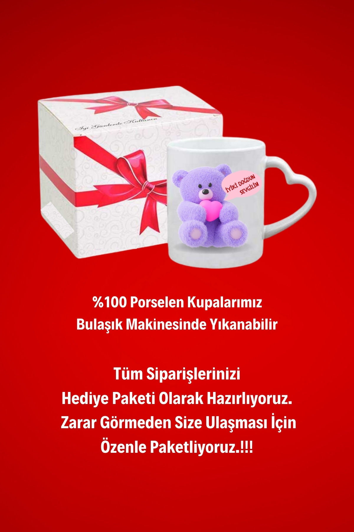 Doğum%20Günü%20Ayıcık%20Baskılı%20Sevgiliye%20Hediye%20Kalp%20Kupa%20Bardak%20Porselen%20Çay%20Kahve%20Fincanı