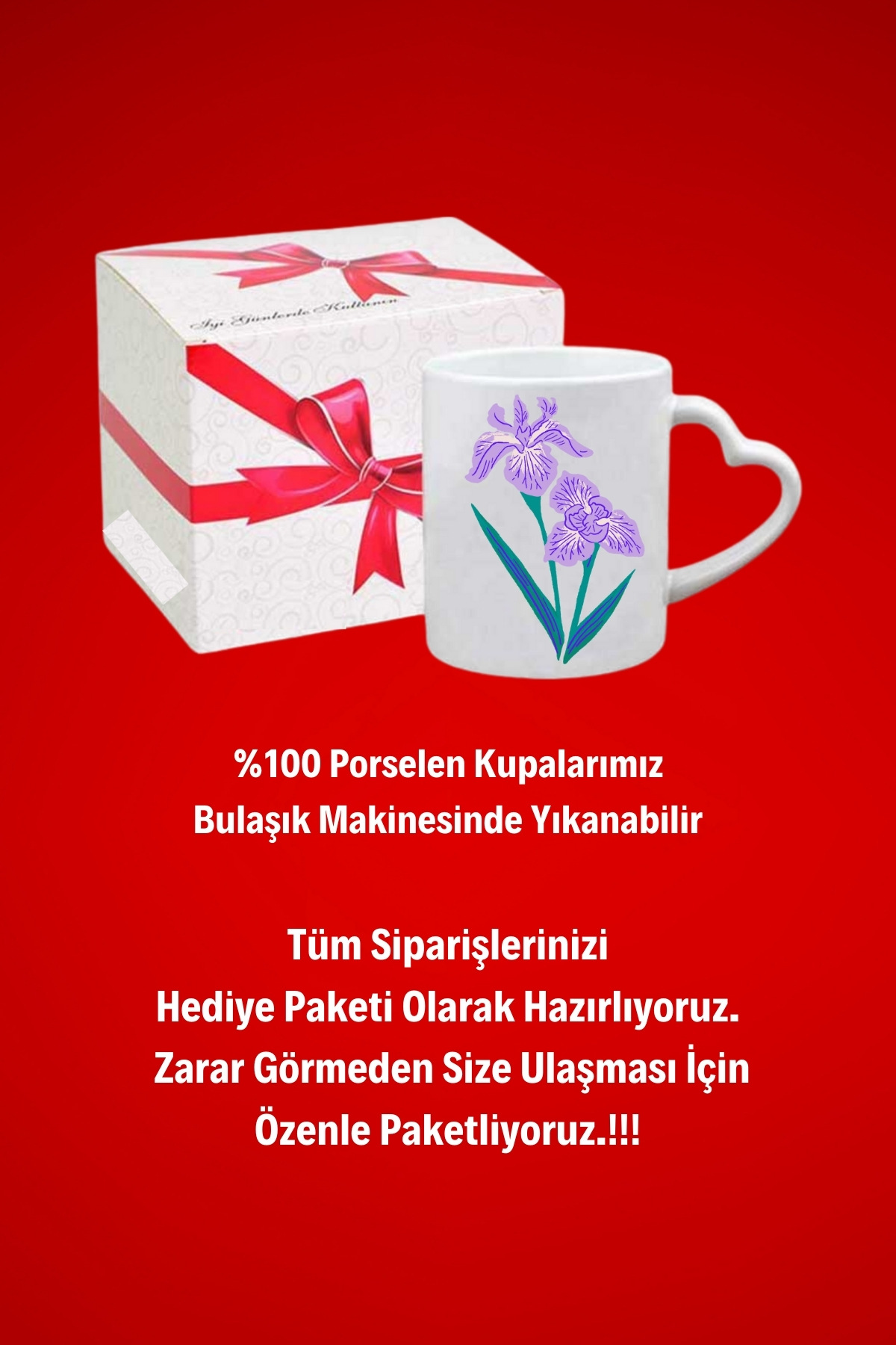 Lila%20Sümbül%20Çiçek%20Baskılı%20Hediye%20Kalp%20Kupa%20Bardak%20Porselen%20Çay%20Kahve%20Fincanı