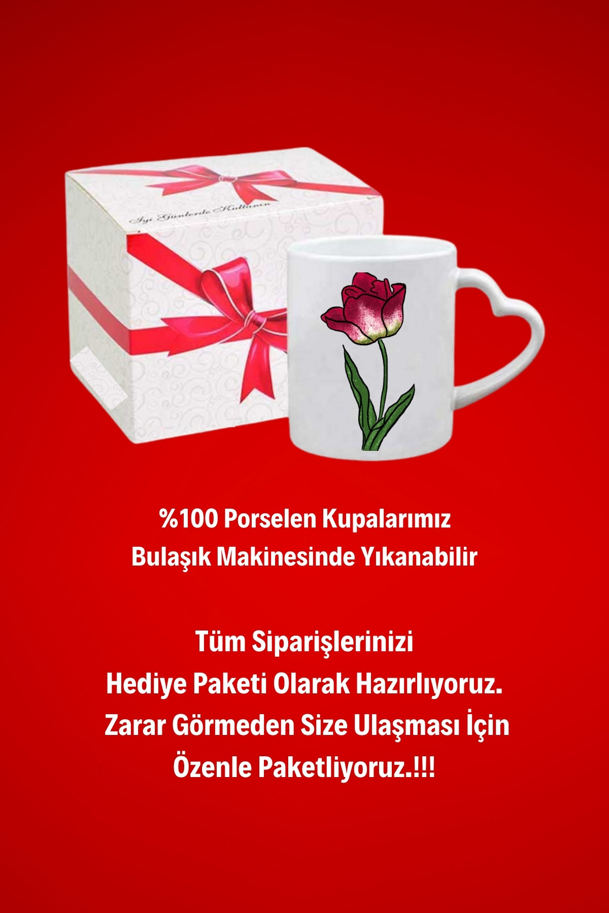 Kırmızı%20Lale%20Baskılı%20Hediye%20Kalp%20Kupa%20Bardak%20Porselen%20Çay%20Kahve%20Fincanı