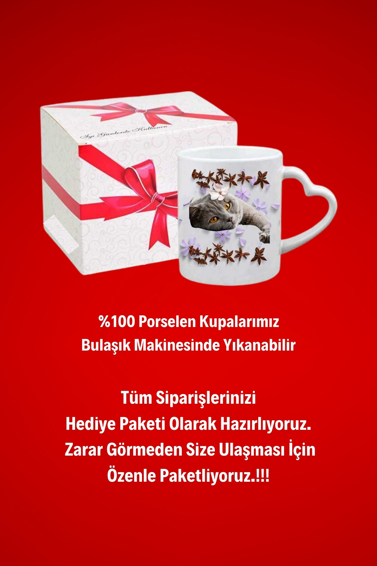 Sevimli%20Kedicik%20Baskılı%20Hediye%20Kalp%20Kupa%20Bardak%20Porselen%20Çay%20Kahve%20Fincanı