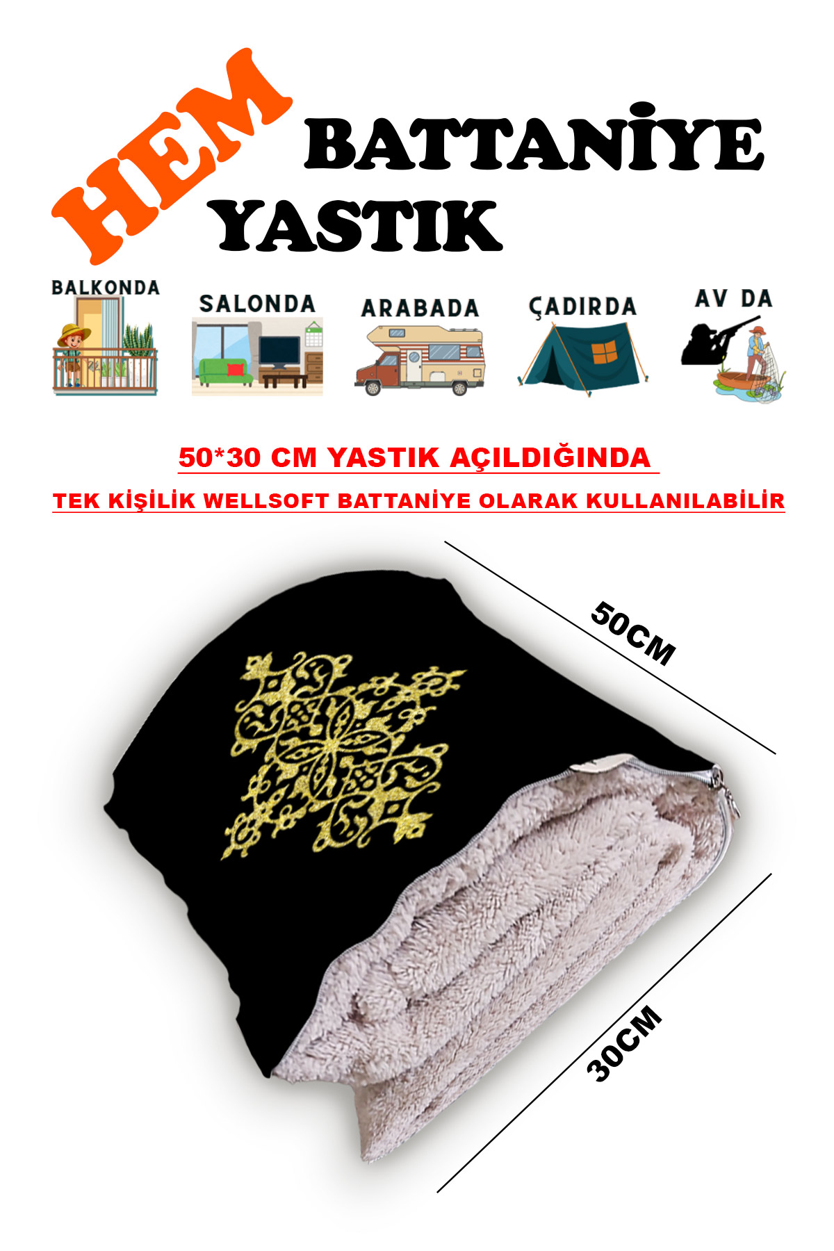 Motif%20Baskılı%20Tv%20Battaniyeli%20Opsiyonel%20Dekoratif%20Hediye%20Yastık%20Battaniye%202%20İn%201