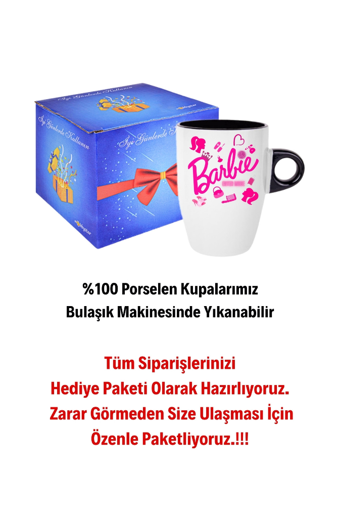 Enter%20Mode%20Barbie%20Baskılı%20Kupa%20Bardak%20Porselen%20Latte%20Filtre%20Kahve%20Fincanı