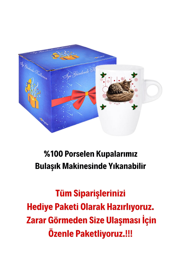 Yeni%20Yıl%20Uykucu%20Kedi%20Baskılı%20Kupa%20Bardak%20Porselen%20Latte%20Filtre%20Kahve%20Fincanı