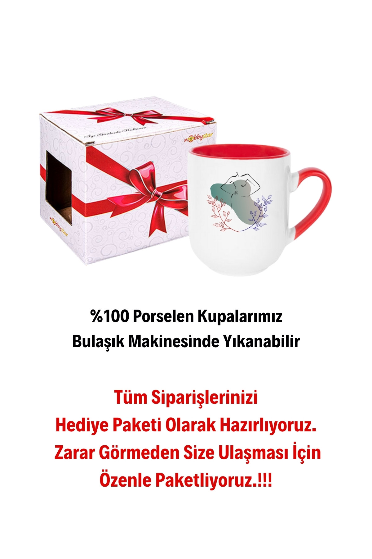 Modern%20Kadın%20Sliuet%20Baskılı%20İçi%20Kırmızı%20Lüx%20Kupa%20Bardak%20Porselen%20Çay%20Kahve%20Fincanı