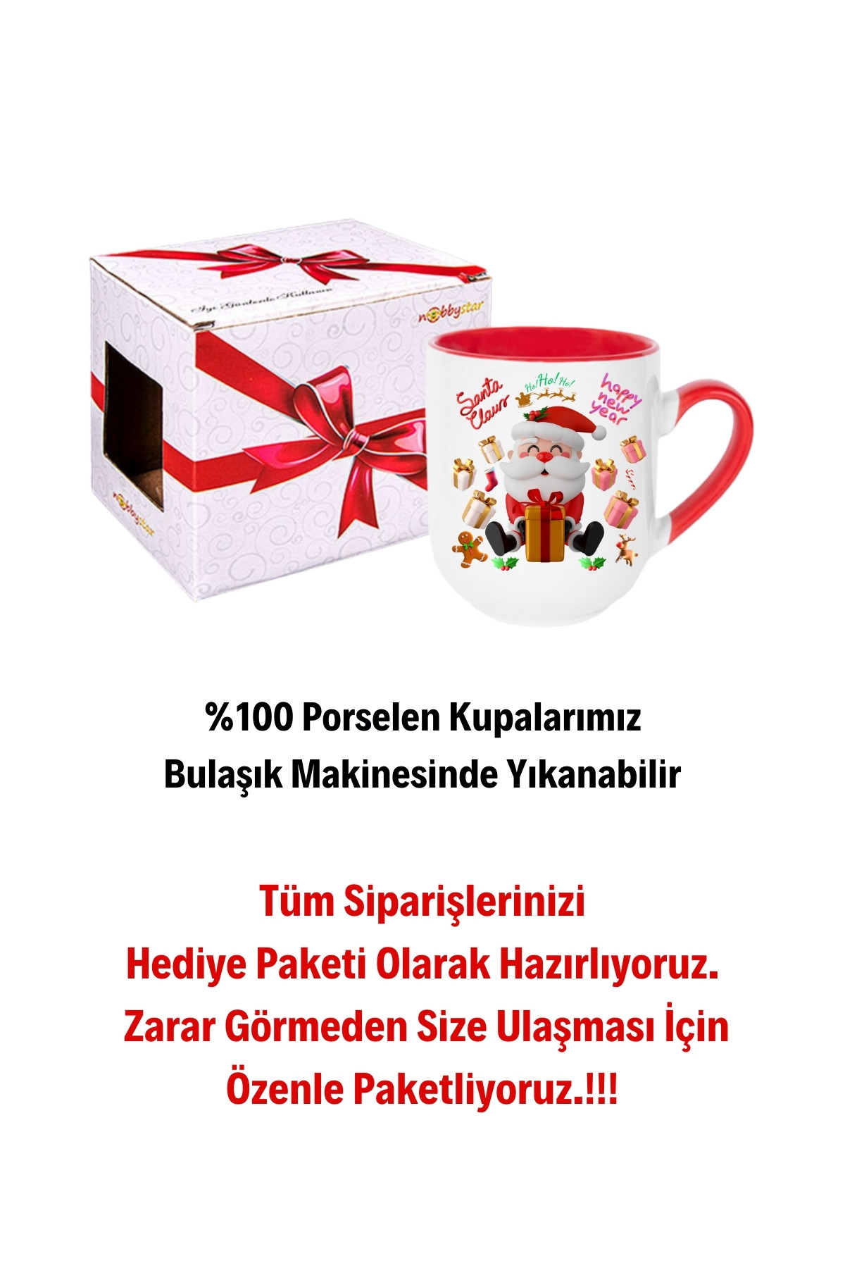 Noel%20Baba%20Happy%20Christmas%20Baskılı%20İçi%20Kırmızı%20Lüx%20Kupa%20Bardak%20Porselen%20Çay%20Kahve%20Fincanı