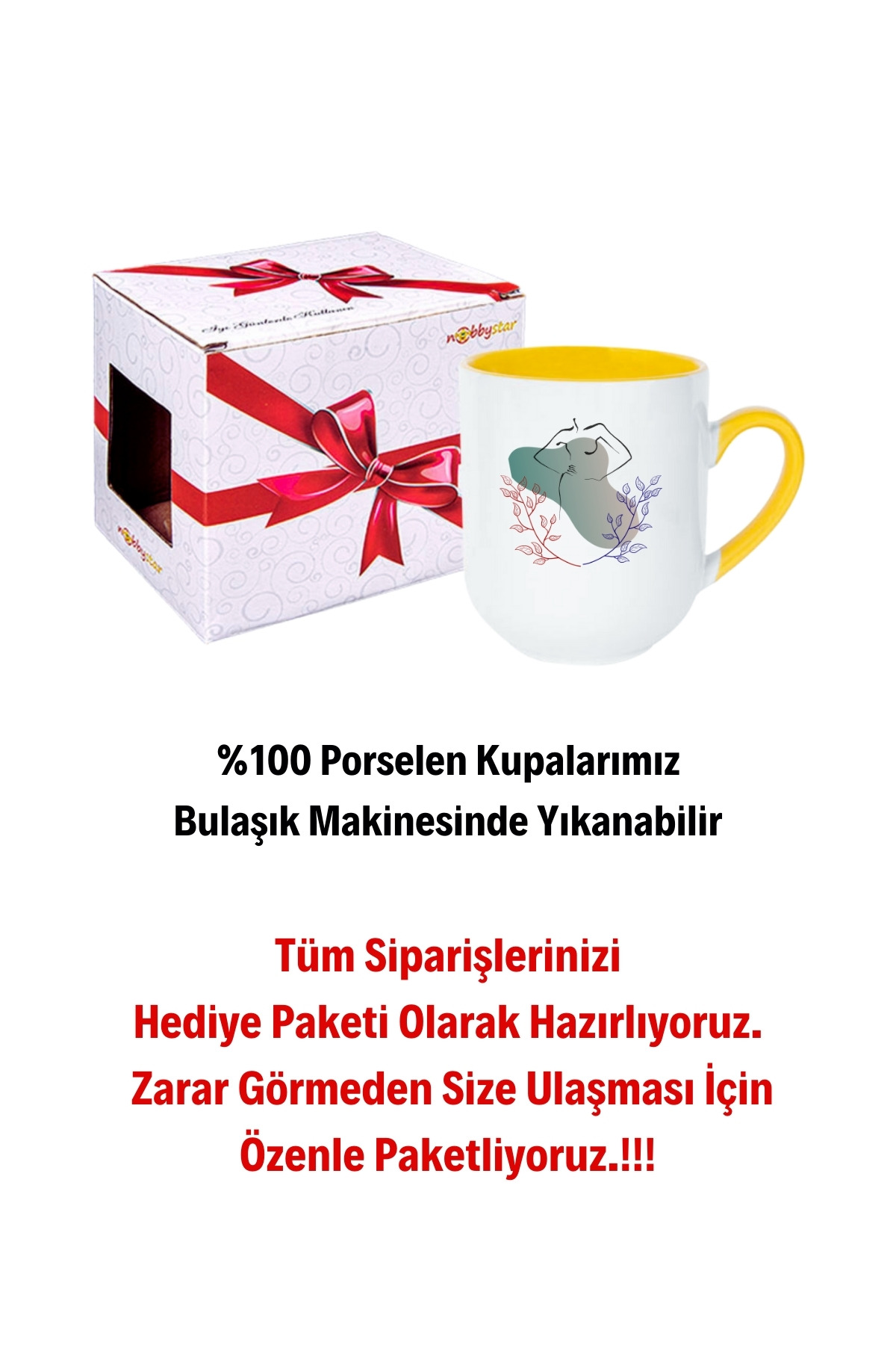 Modern%20Kadın%20Sliuet%20Baskılı%20İçi%20Sarı%20Lüx%20Kupa%20Bardak%20Porselen%20Çay%20Kahve%20Fincanı