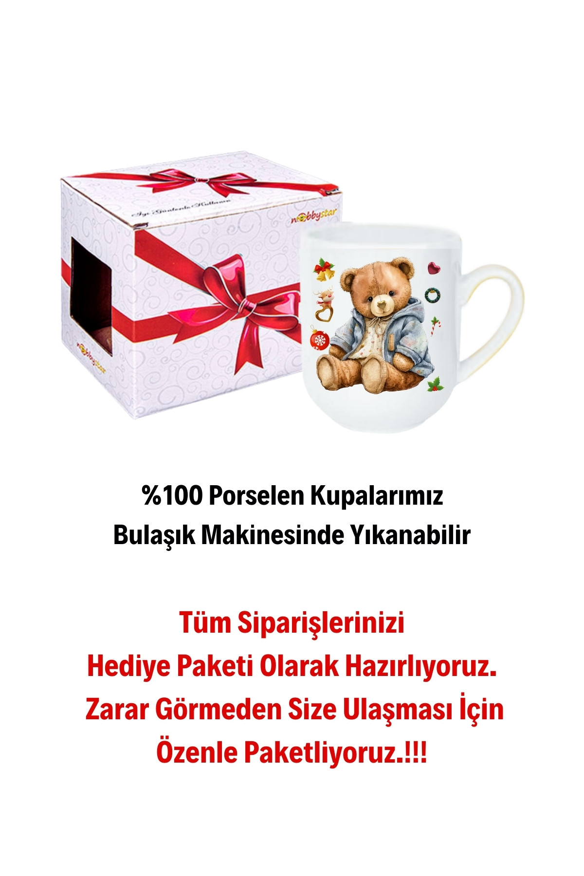 Yeni%20Yıl%20Oyuncak%20Ayı%20Teddy%20Bear%20Baskılı%20Lüx%20Kupa%20Bardak%20Porselen%20Çay%20Kahve%20Fincanı