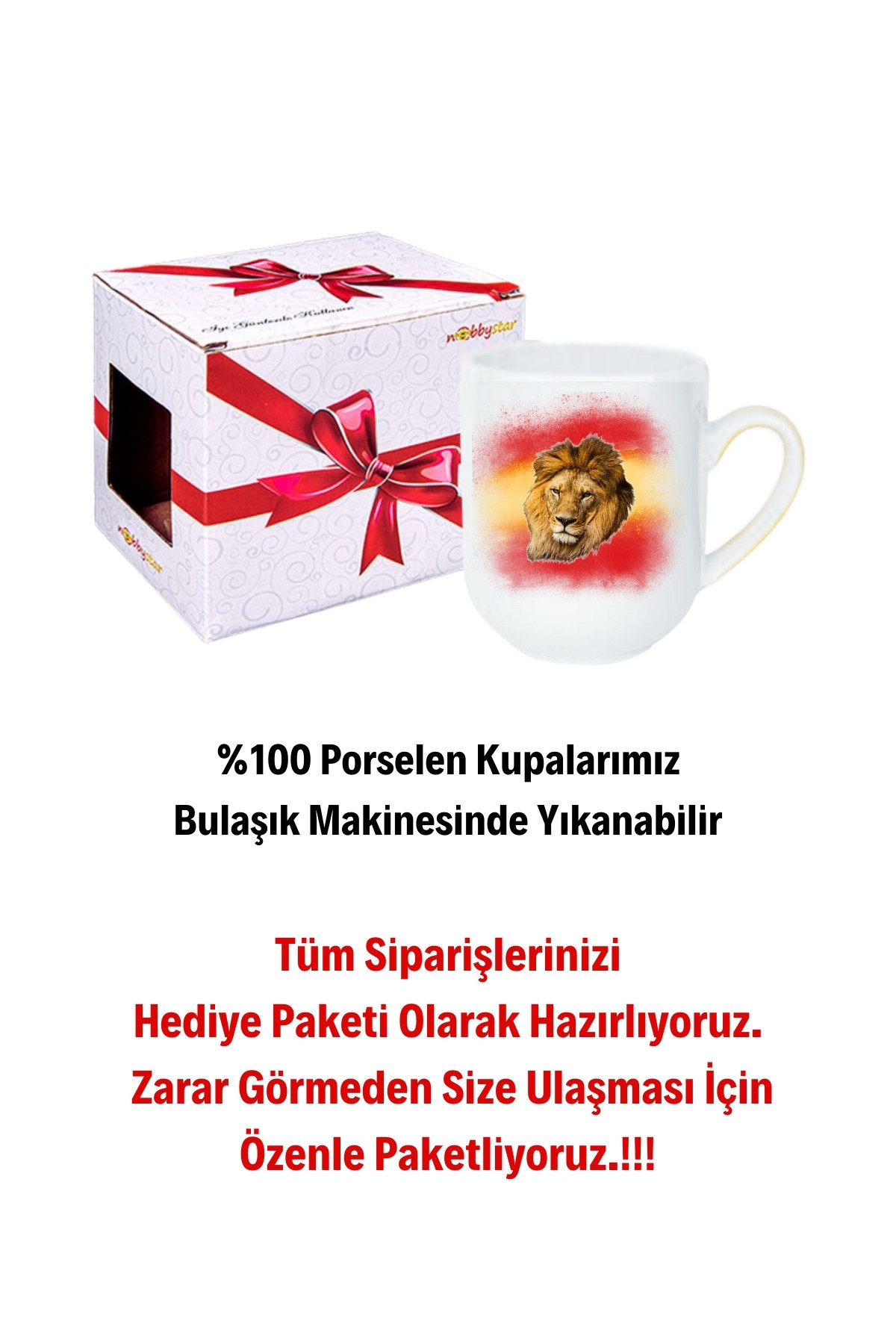 Taraftar%20Sarı%20Kırmızı%20Arslan%20Baskılı%20Lüx%20Kupa%20Bardak%20Porselen%20Çay%20Kahve%20Fincanı