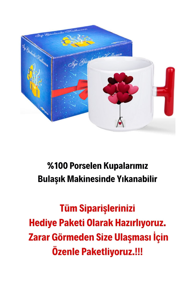 Uçan%20Kalpler%20Baskılı%20Kırmızı%20T%20Saplı%20Kupa%20Bardak%20Porselen%20Çay%20Kahve%20Fincanı%20Hediye