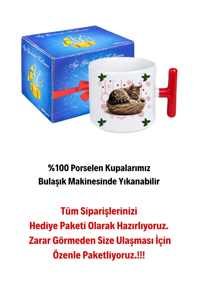 Yeni%20Yıl%20Uykucu%20Kedi%20Baskılı%20Kırmızı%20T%20Saplı%20Kupa%20Bardak%20Porselen%20Çay%20Kahve%20Fincanı