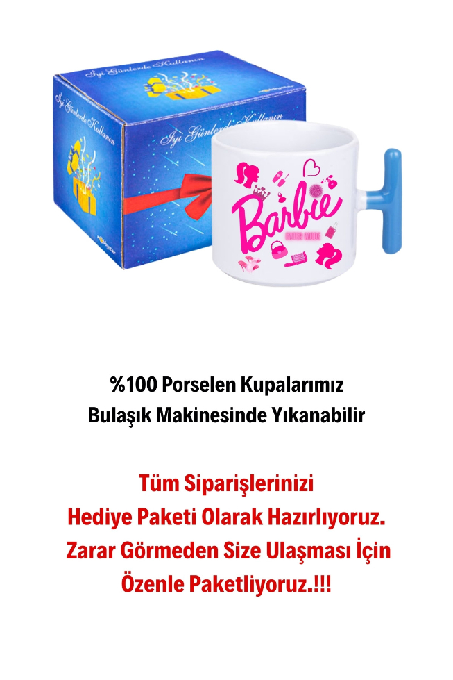 Enter%20Mode%20Barbie%20Baskılı%20T%20Saplı%20Kupa%20Bardak%20Porselen%20Çay%20Kahve%20Fincanı