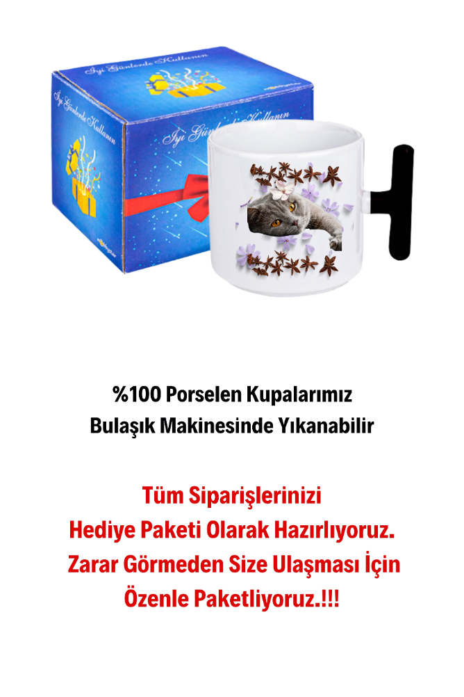 Sevimli%20Kedi%20Baskılı%20T%20Saplı%20Kupa%20Bardak%20Porselen%20Çay%20Kahve%20Fincanı