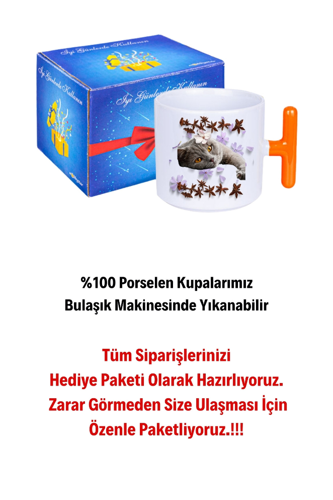 Sevimli%20Kedi%20Baskılı%20T%20Saplı%20Kupa%20Bardak%20Porselen%20Çay%20Kahve%20Fincanı