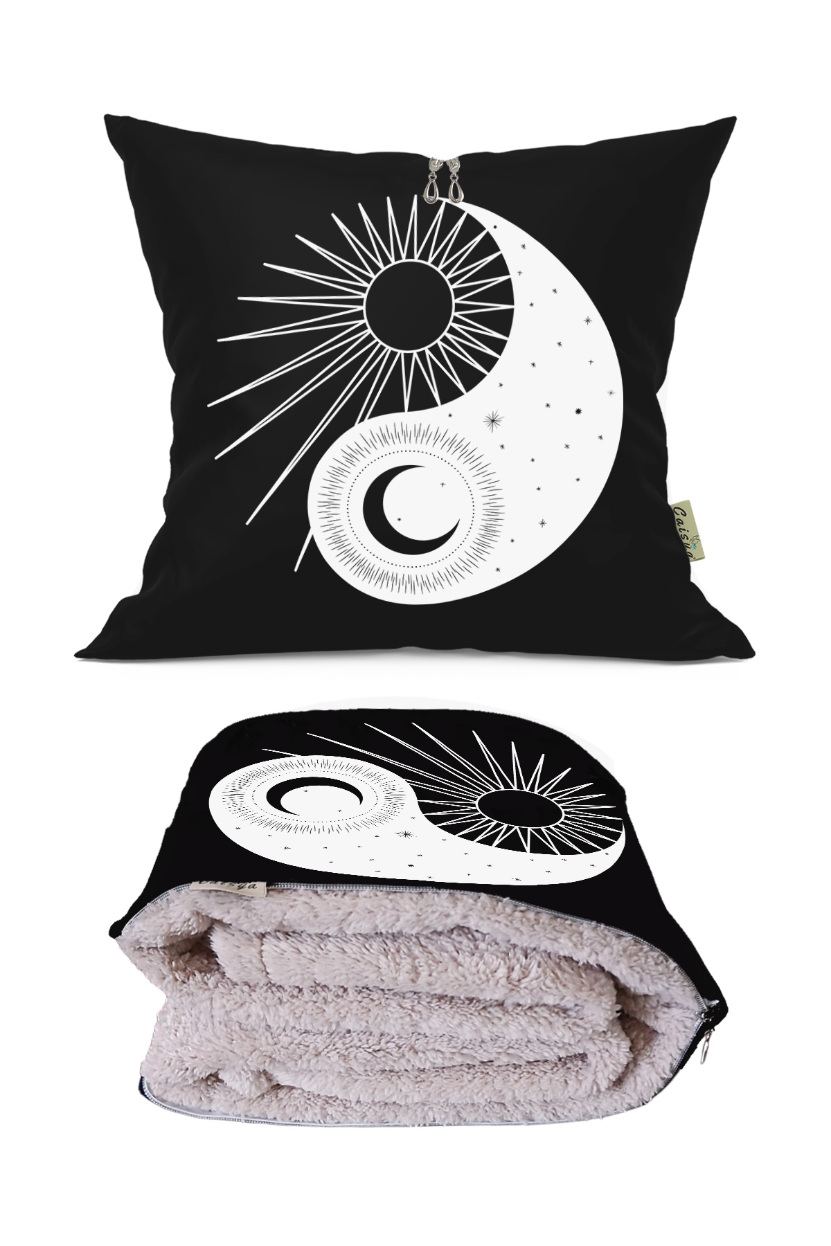 Ying%20Yang%20Zodyak%20Desenli%20Opsiyonel%20Battaniyeli%20Hediye%20Yastık%2038x38cm