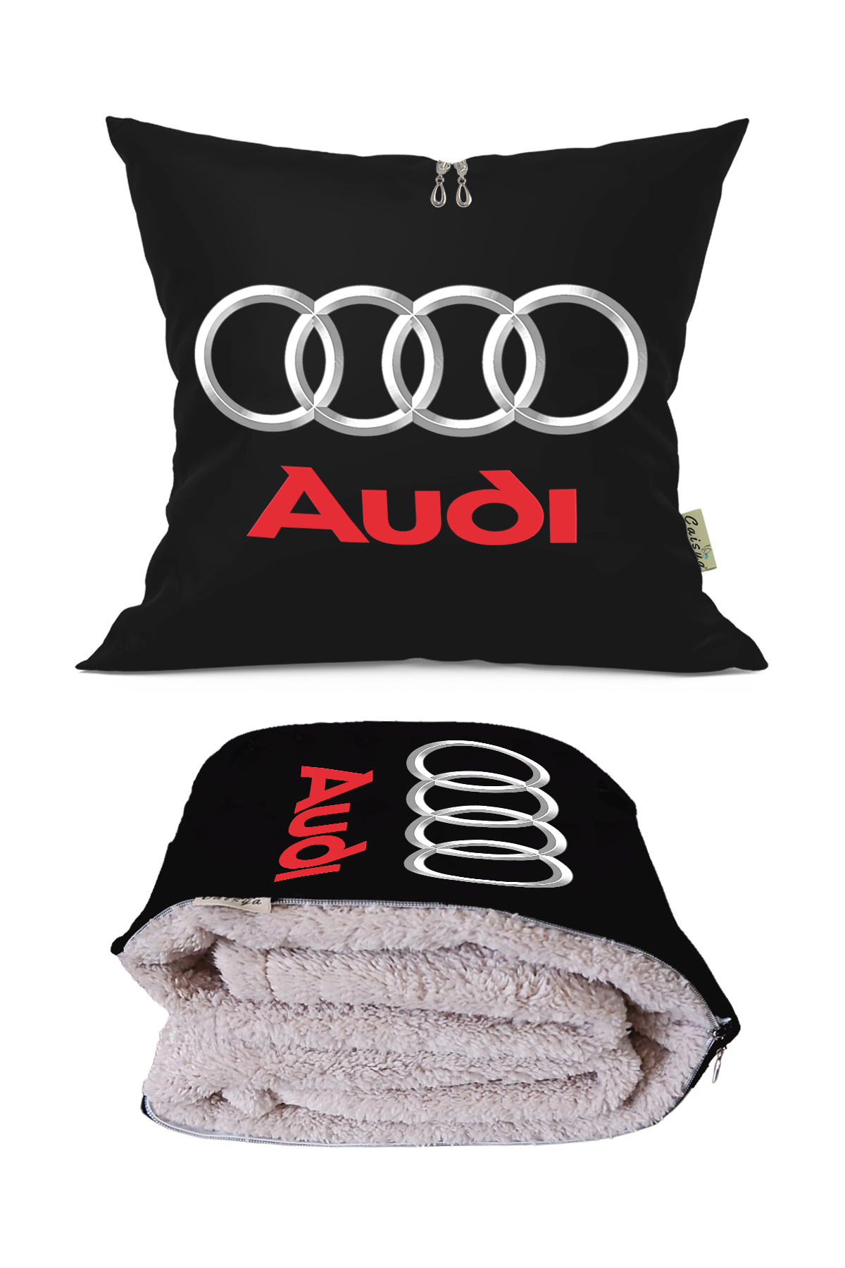 Audi%20Desenli%20Opsiyonel%20Battaniyeli%20Hediye%20Yastık%2038x38cm