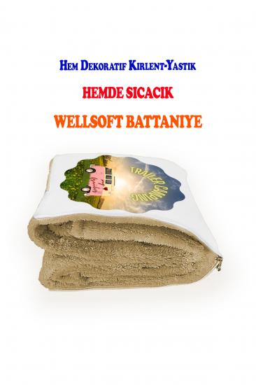 Çok Amaçlı Dekoratif Kırlent Wellsoft Battaniyeli Yastık