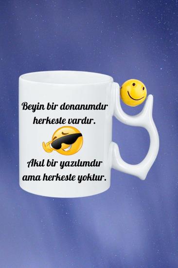 Baskılı Porselen Emoji Toplu Kupa Bardak Çay Kahve Fincanı