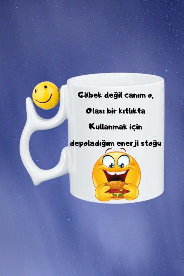 Baskılı Porselen Emoji Toplu Kupa Bardak Çay Kahve Fincanı