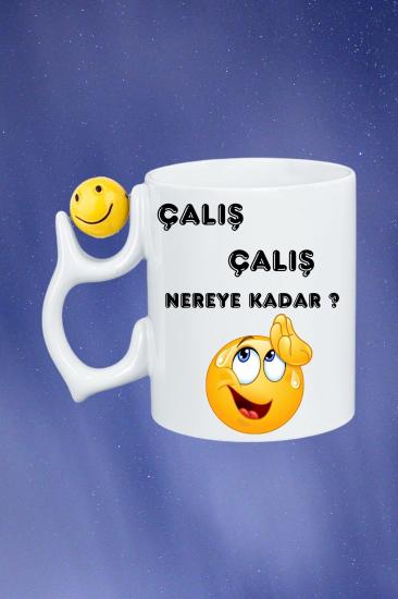 Baskılı Porselen Emoji Toplu Kupa Bardak Çay Kahve Fincanı