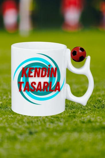 Kişiye Özel Futbol Toplu Porselen Kupa Bardak Çay Kahve Fincanı